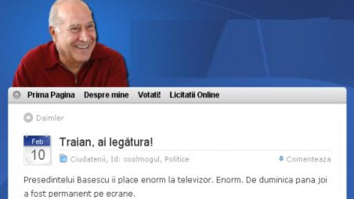 Preşedintelui Băsescu îi place enorm la televizor: &quot;Traian, ai legătura!&quot;