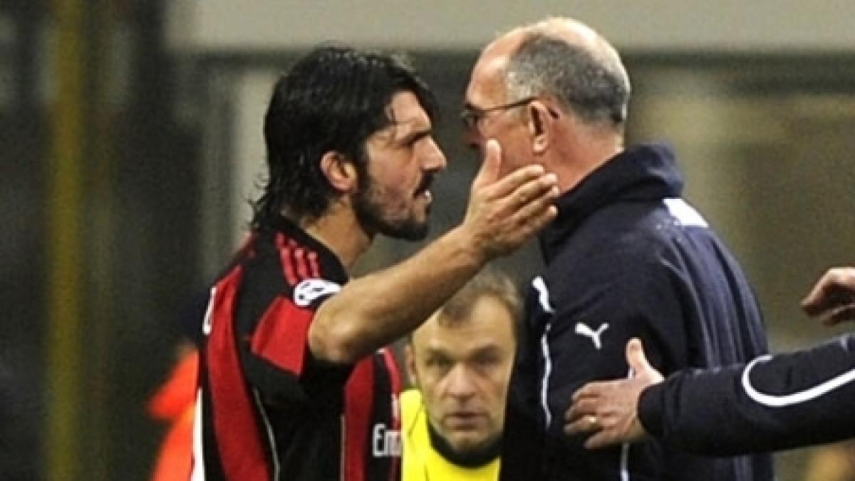 Gattuso riscă să fie suspendat după ce a sărit să-l bată pe antrenorul Joe Jordan