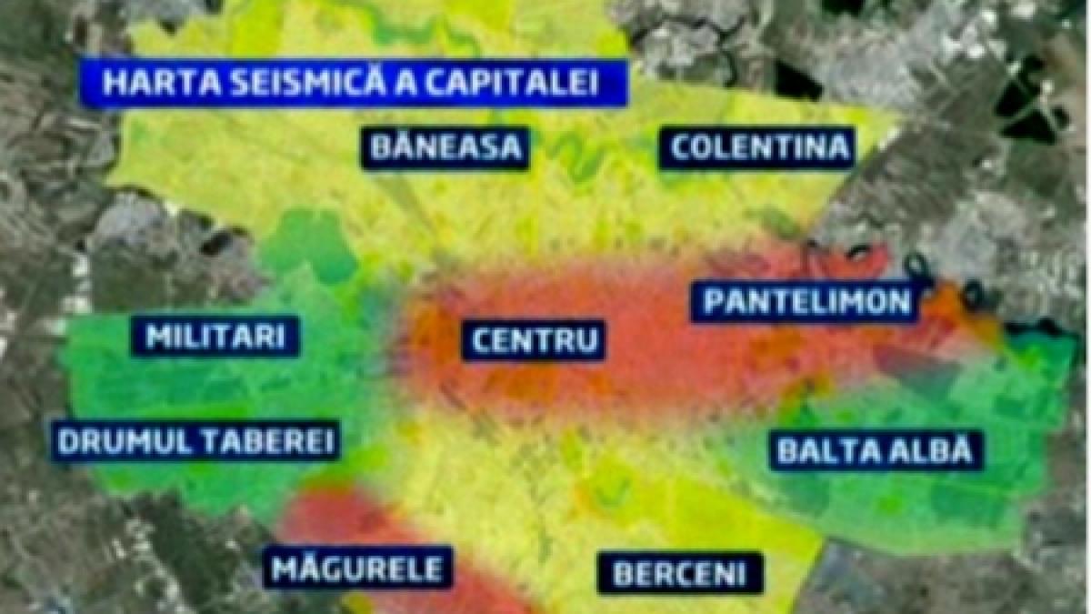  Harta seismică a Bucureştiului: Vezi zonele cu cel mai ridicat risc în caz de cutremur