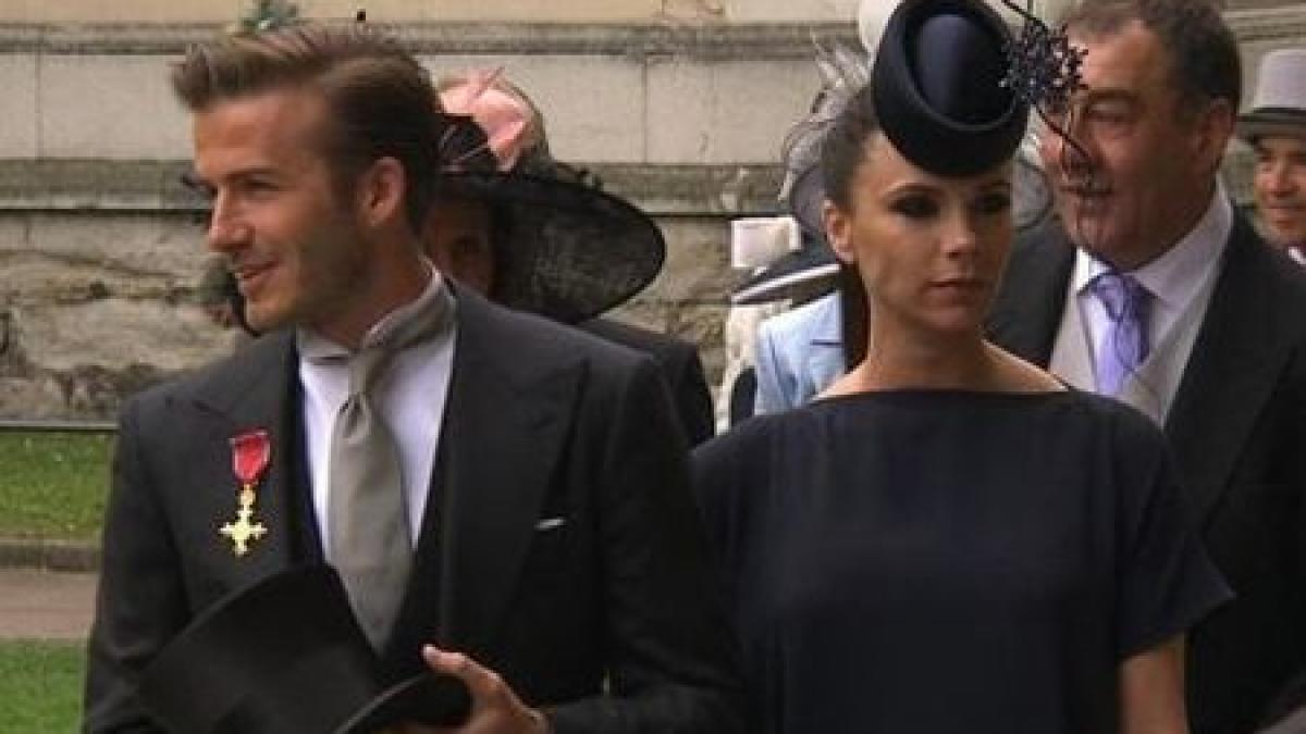 David Beckham şi Victoria au participat la nunta regală