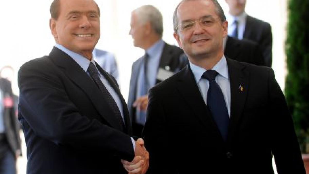 Berlusconi: Îl felicit pe domnul premier pentru modul în care Guvernul a adoptat nişte măsuri dure