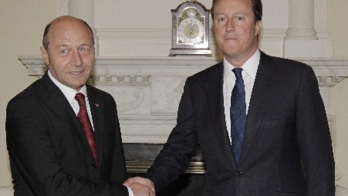 Traian Băsescu se află în vizită la Londra. Şeful statului a avut o întrevedere cu premierul Marii Britanii