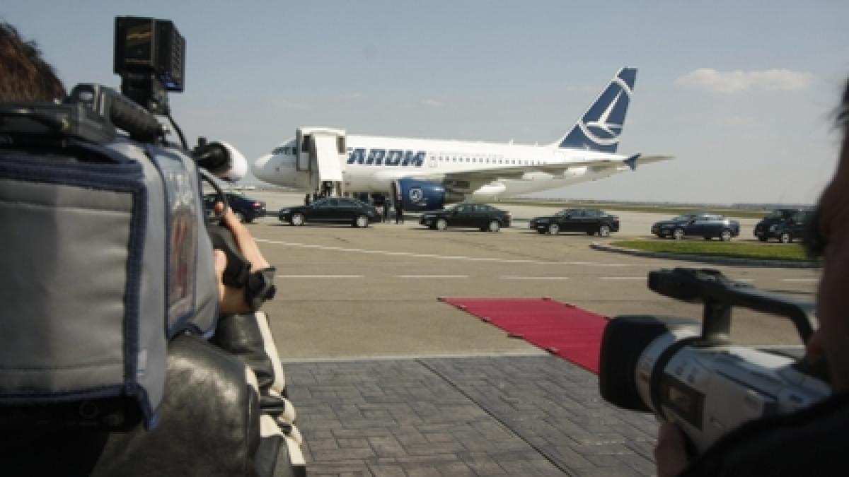 Imagini în exclusivitate cu avionul Tarom care a luat foc