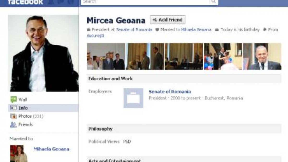 Geoană, fan înrăit Facebook: Îşi va alege invitaţii de ziua lui de pe platforma de socializare