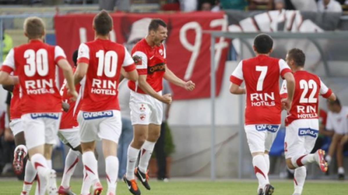 Dinamo şi &quot;U&quot; Cluj au câştigat cu 1-0 partidele cu Târgu Mureş, respectiv Mioveni