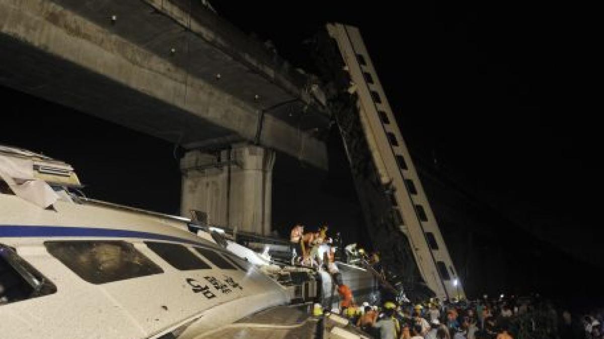 Tren deraiat în China. 11 oameni au murit şi 89 au fost spitalizaţi