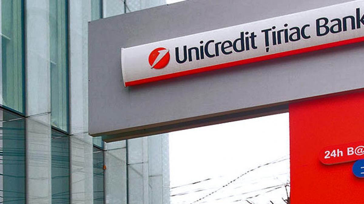 Încă o bancă mare cu profit în scădere: Unicredit Ţiriac Bank a făcut 25 mil. Euro în primul semestru, cu 39% mai putin decât anul trecut