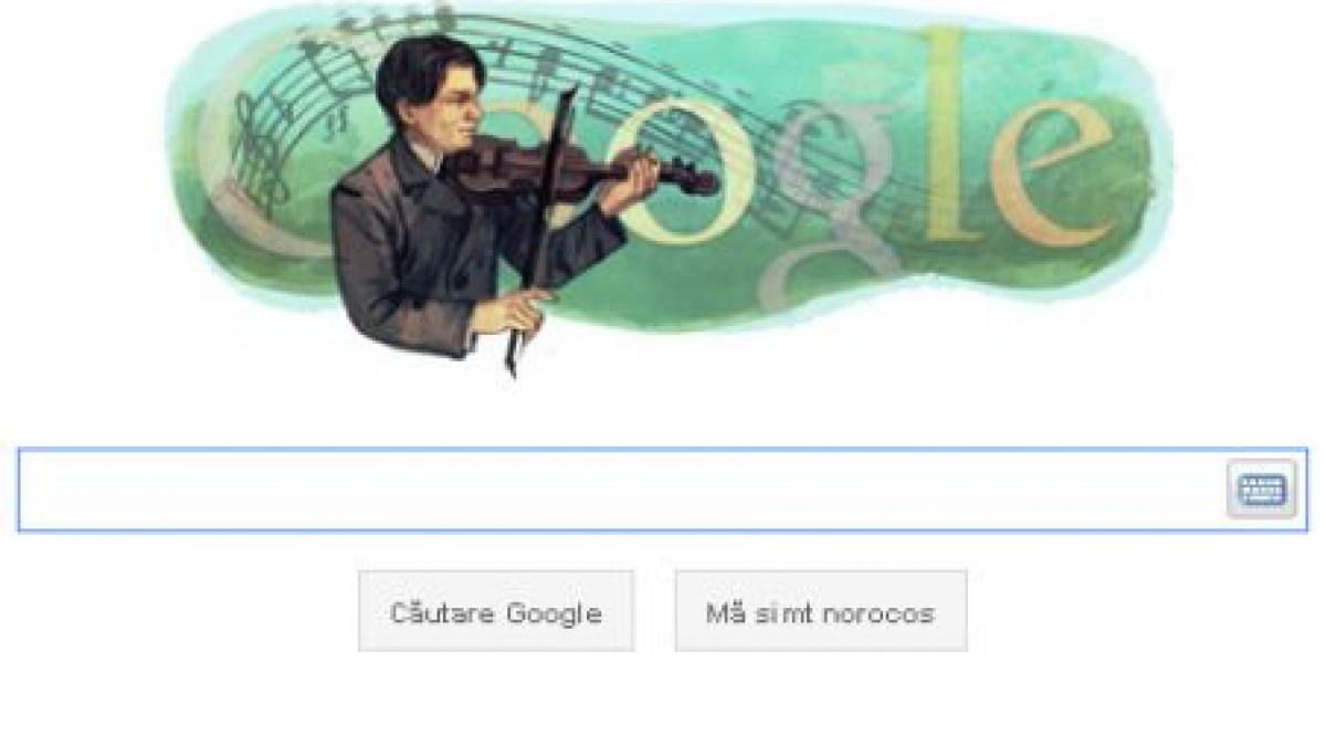 Google îi dedică un doodle lui George Enescu, la 130 de ani de la naşterea compozitorului 