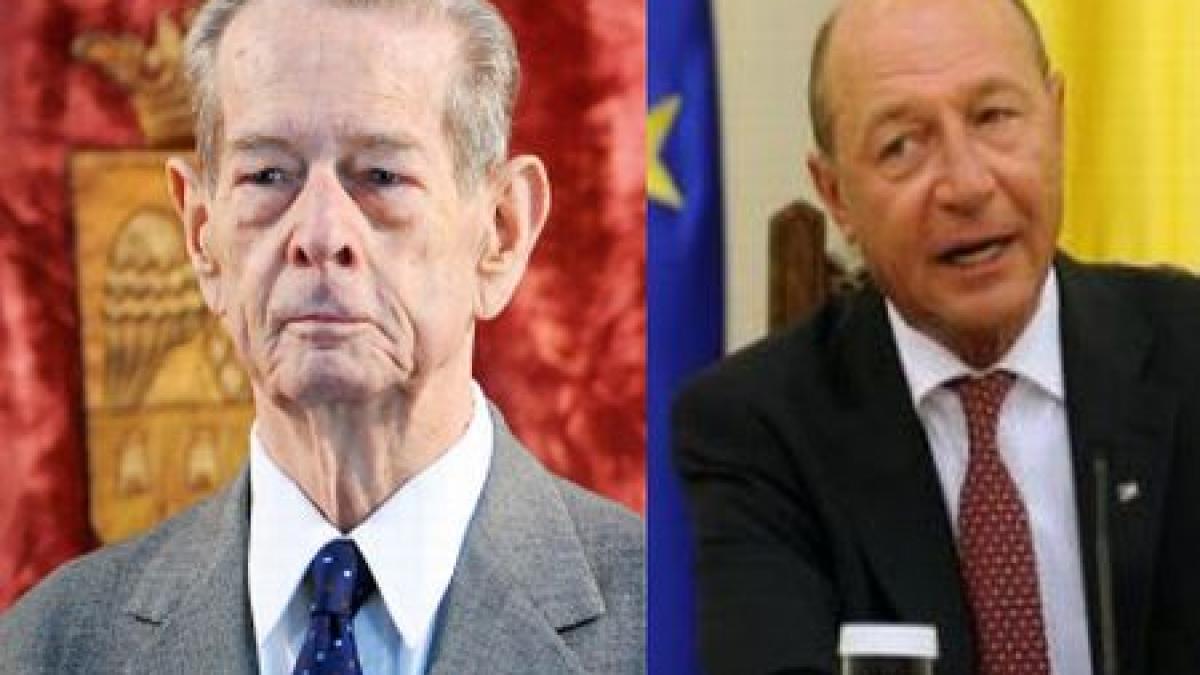 Preşedintele Băsescu susţine că nu ar participa la şedinţa din Parlament dedicată Regelui Mihai