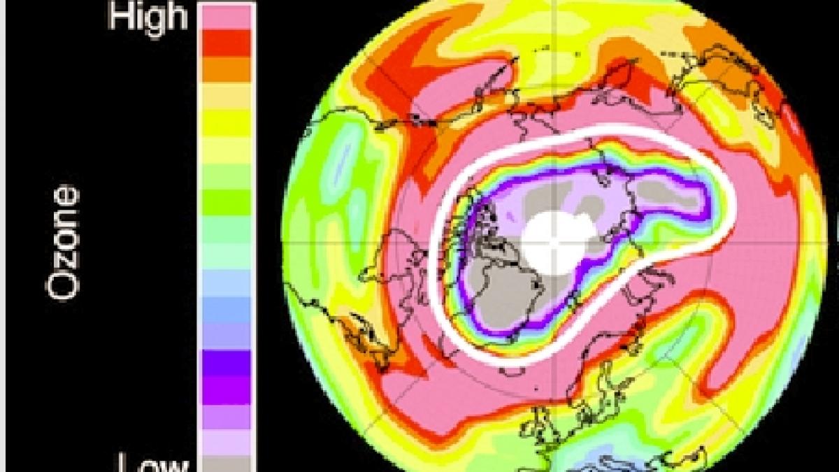 NASA a descoperit o nouă gaură în stratul de ozon, deasupra Polului Nord