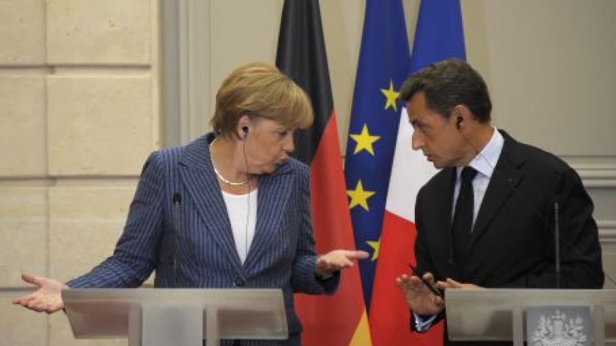 Merkel şi Sarkozy discută duminică despre posibilele soluţii pentru criza din zona euro 