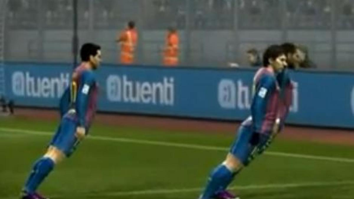 PES 2012: Messi sărbătoreşte golurile în stil Michael Jackson