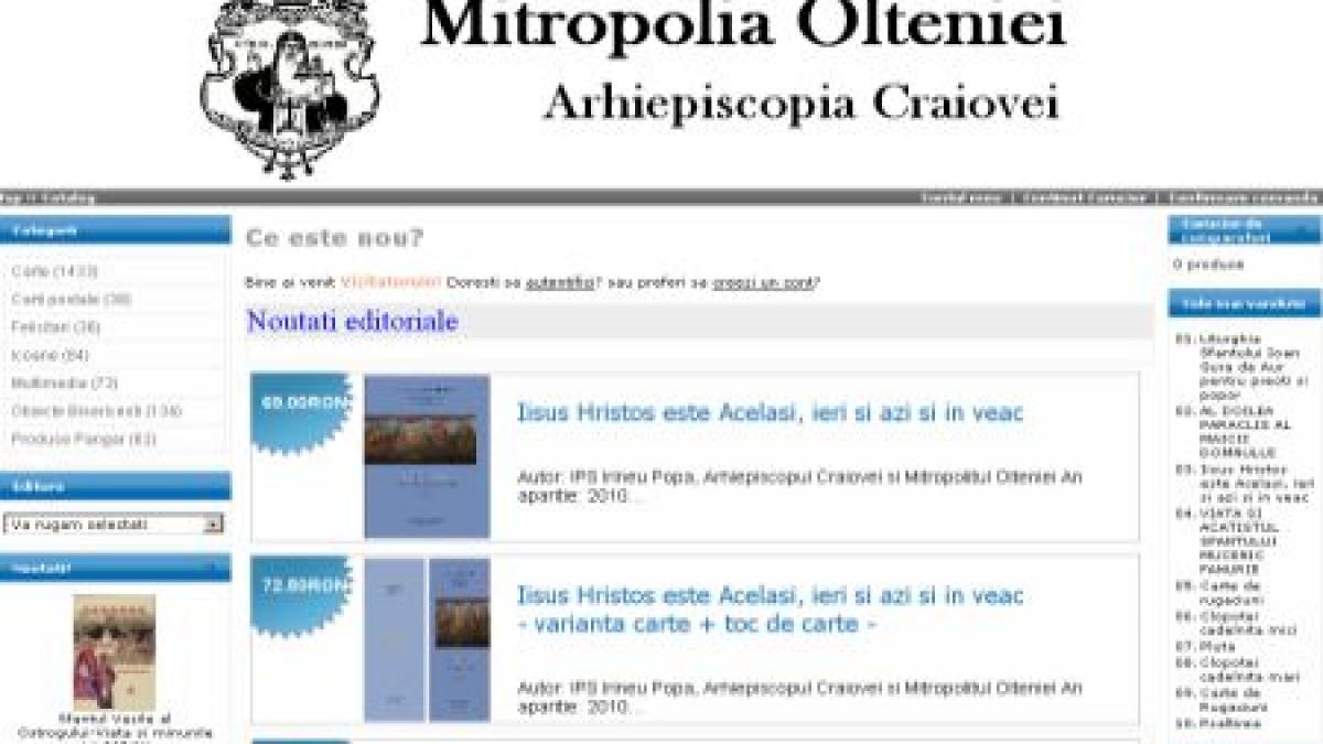 Mitropolia Olteniei a deschis un magazin online cu obiecte bisericeşti