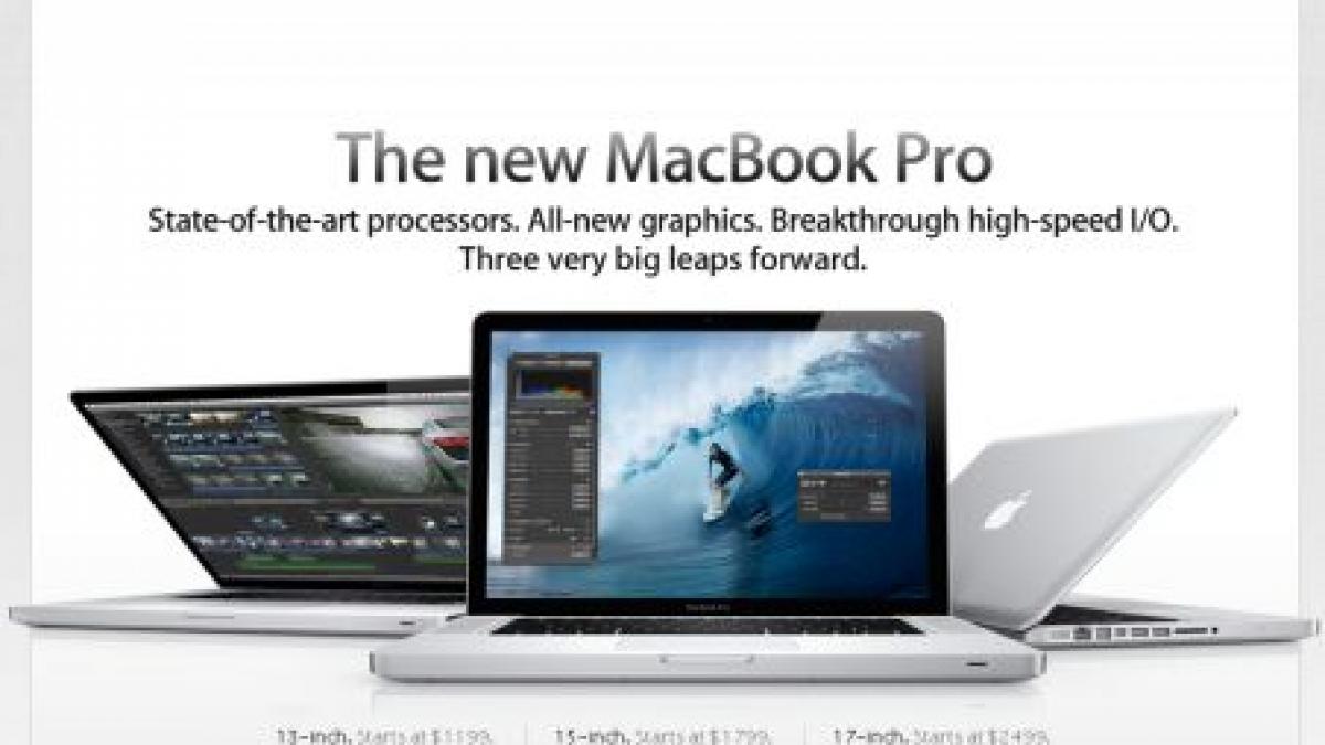 Apple îmbunătăţeşte gama MacBook Pro, fără a face valuri pe această temă