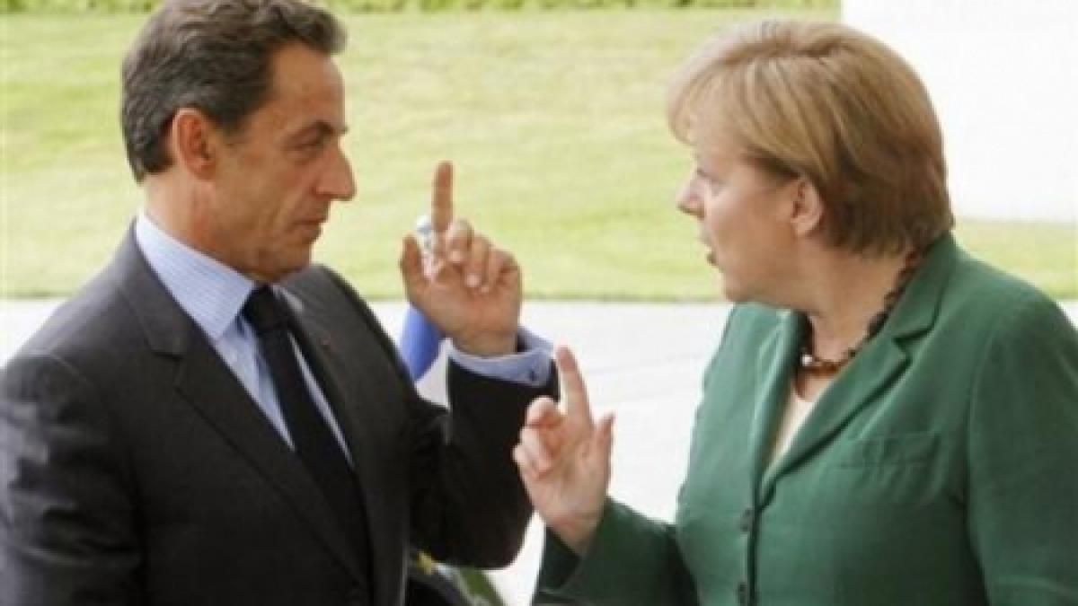 Sarkozy şi Merkel: Prăbuşirea economiei Italiei ar conduce inevitabil la sfârşitul euro