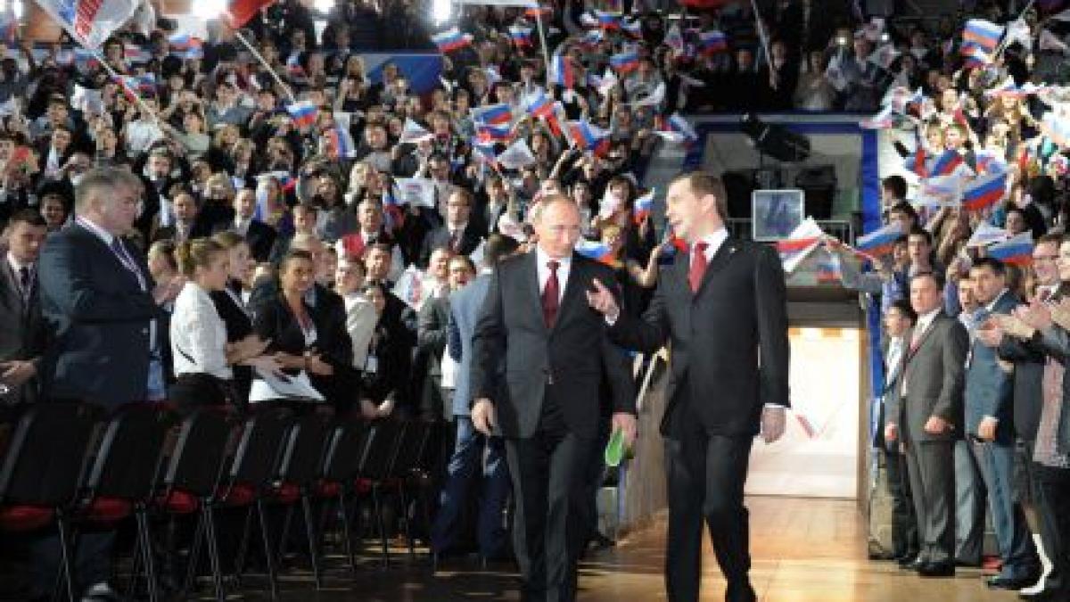 Vladimir Putin, candidatul oficial al partidului Rusia Unită pentru alegerile prezidenţiale