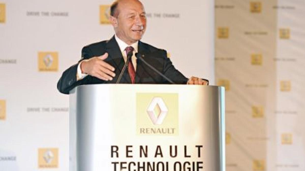 Preşedintele Băsescu va vizita în această seară Centrul de Design Dacia Renault