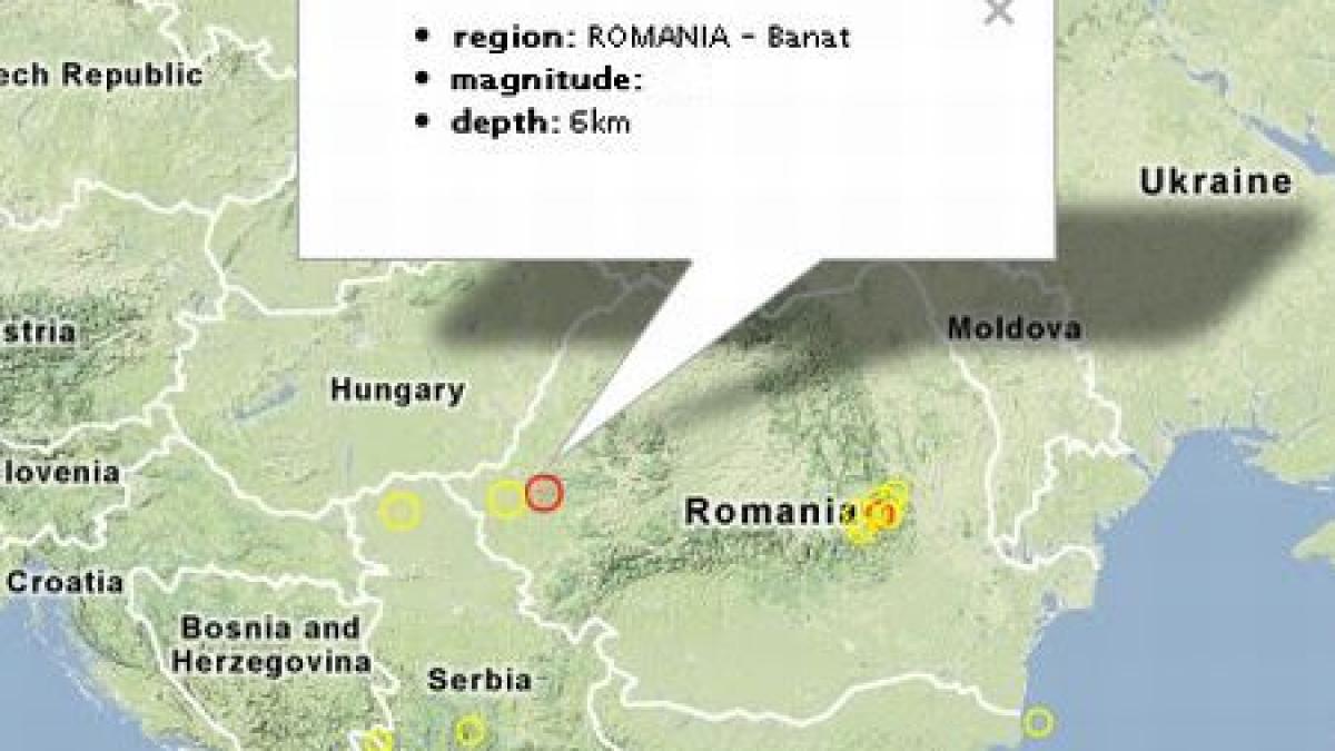 Un CUTREMUR a avut loc în Banat. Vezi cât de puternic a fost seismul