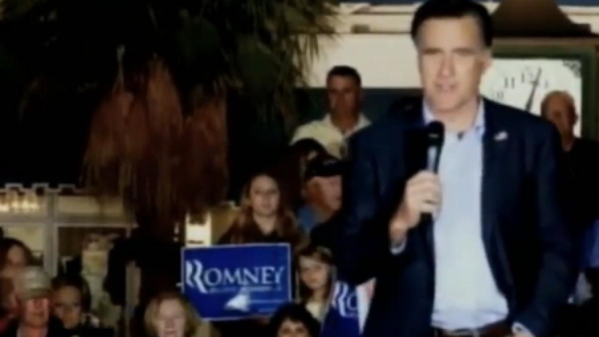 Mitt Romney, posibilul contracandidat al lui Obama, cântă o melodie la un miting electoral din Florida