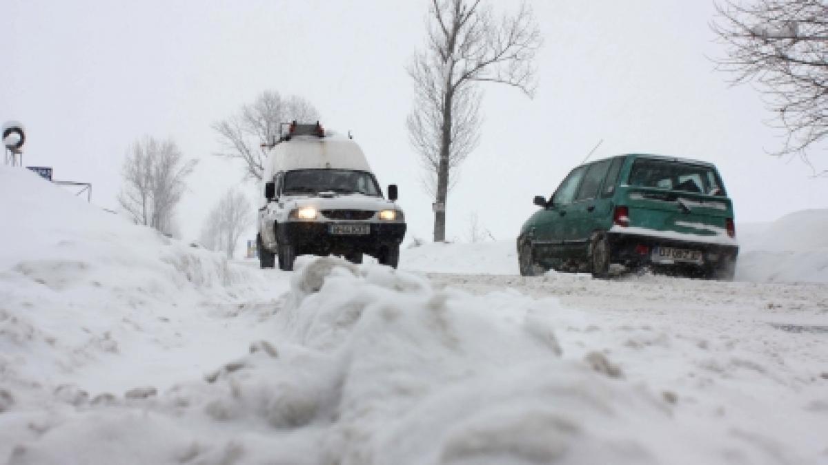 Punctul de trecere a frontierei Calafat a fost închis din cauza ninsorilor abundente