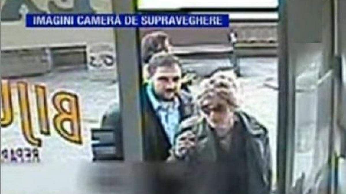 Imagini cu suspecţii jafului de 100.000 de euro, din Bucureşti. O femeie şi un bărbat apar pe camerele video