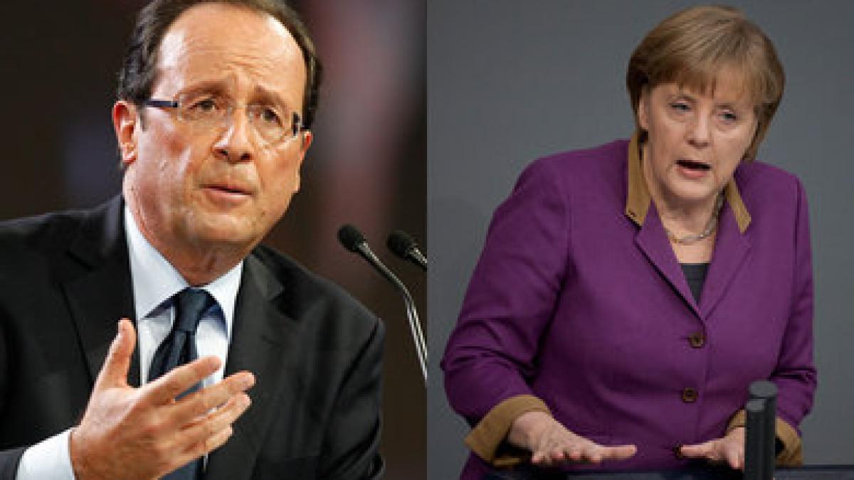 Mesajul lui Hollande pentru Angela Merkel: Seriozitatea bugetară da, austeritatea pe viaţă, nu