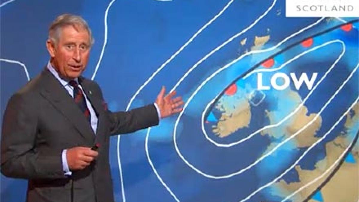 Prinţul Charles al Marii Britanii a prezentat buletinul meteo pentru BBC Scotland