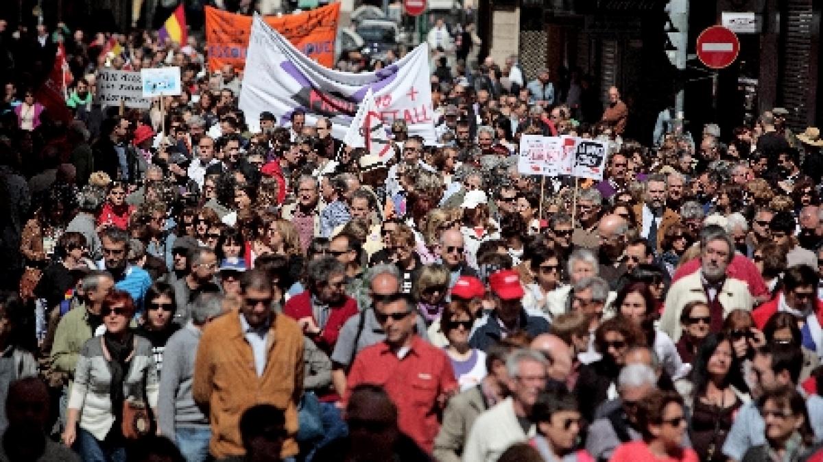 Mii de protestatari pe străzile din Spania: Nu plătim datoria voastră!