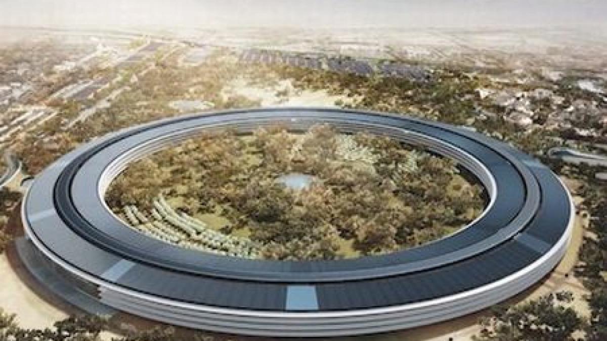 Nu e un OZN, e viitorul sediu Apple. Imagini spectaculoase