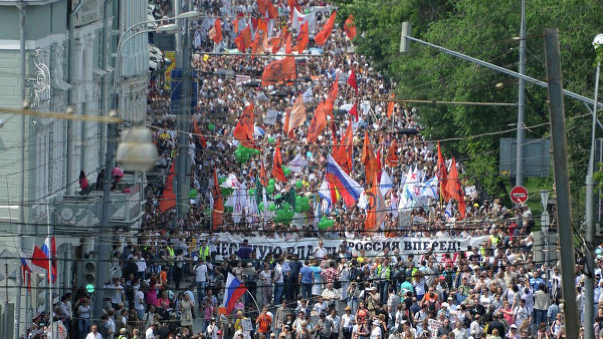 MITING de amploare la Moscova: Protestatarii cer demisia lui Putin