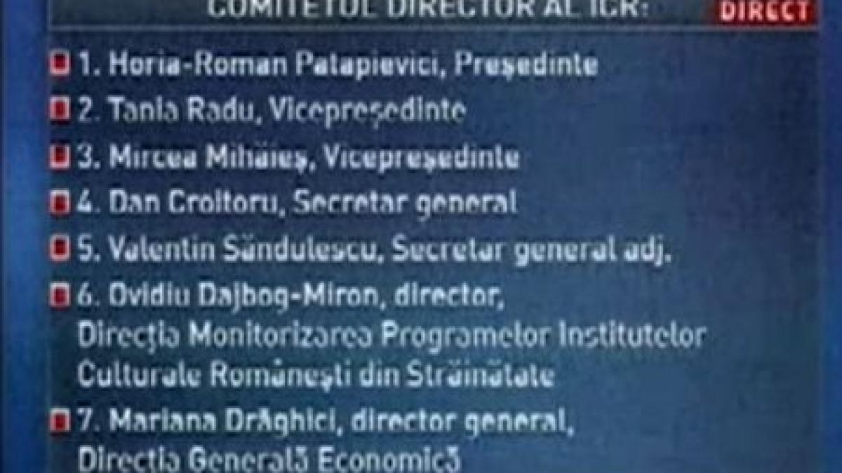 "Mineriada" pentru Patapievici. Cine sunt intelectualii din Consiliul de Conducere ICR şi ce avantaje au aceştia?