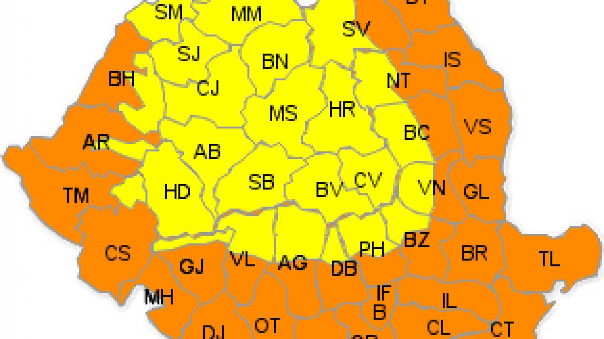 Este COD PORTOCALIU de caniculă. Temperaturile vor atinge aproape 40 de grade Celsius în zona de câmpie