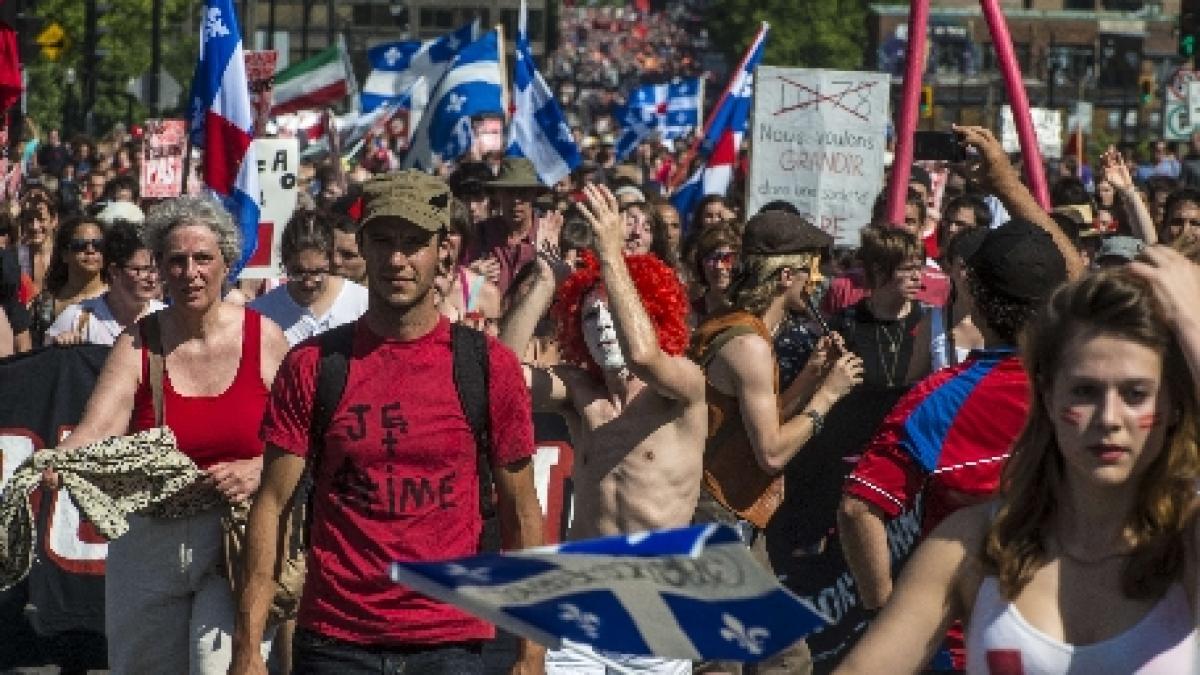 Canada. Zeci de mii de studenţi au protestat faţă de creşterea taxelor de şcolarizare