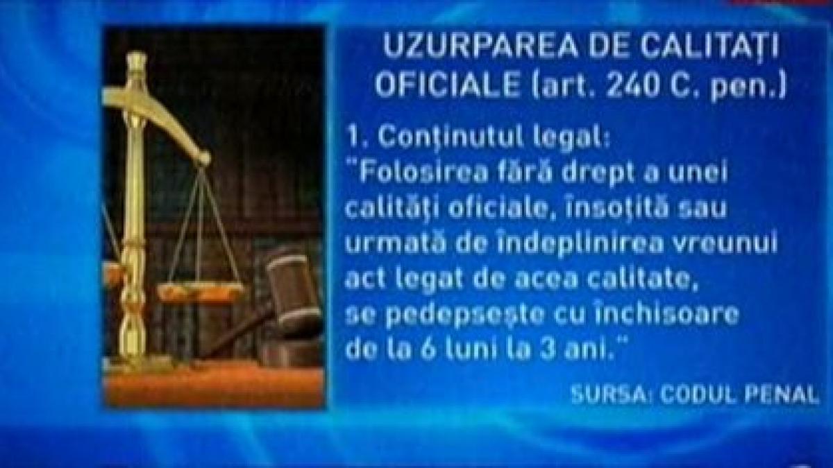 Poate fi Victor Ponta acuzat de &quot;uzurparea de calităţi oficiale&quot;?