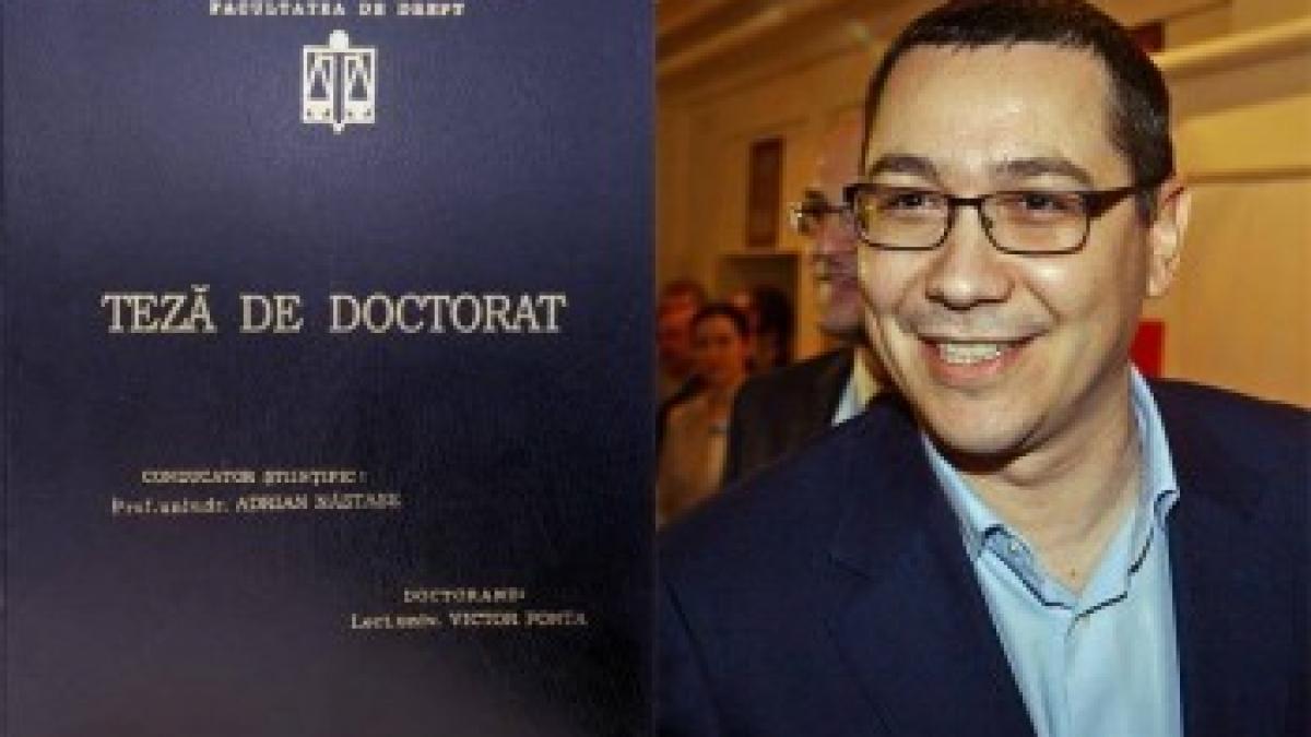 CNATDCU cere retragerea titlului de doctor al lui Ponta. Pop: Deciziile Consiliului SUNT NULE 