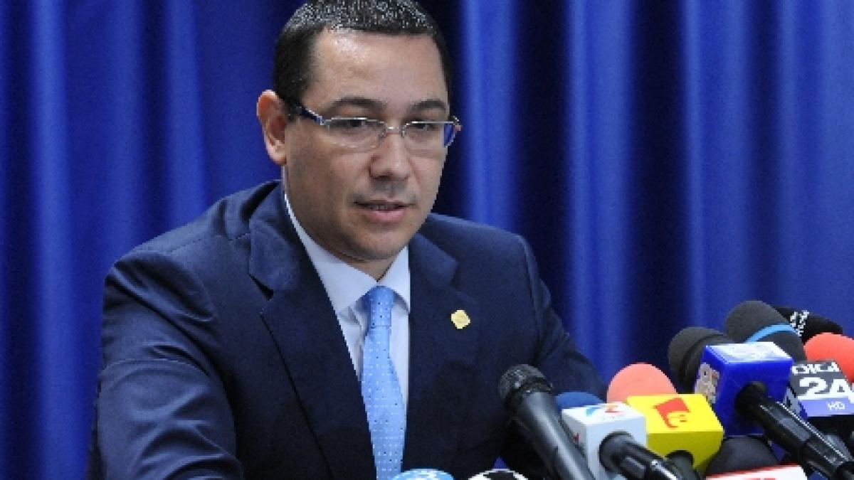 Ponta: Îl felicit pe Vasile Blaga pentru alegerea în funcţia de preşedinte PDL