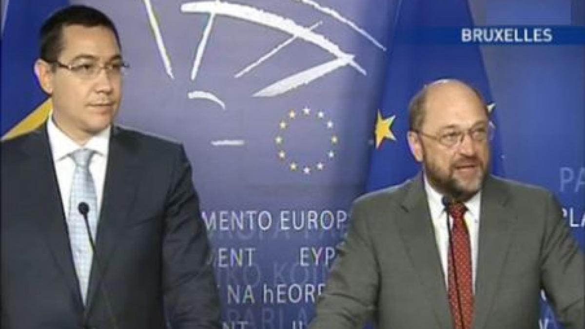 Ponta, după întâlnirea cu Martin Schulz: Referendumul se va desfăşura în conformitate cu decizia CCR