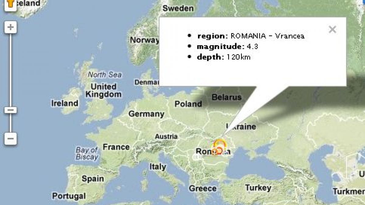 Pământul României s-a zguduit în această dimineaţă. Un cutremur de 4,3 s-a produs în Vrancea