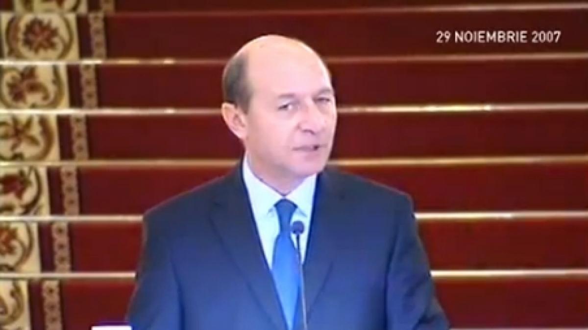 Băsescu CONTRA Băsescu. Declaraţie ŞOCANTĂ a preşedintelui în 2007