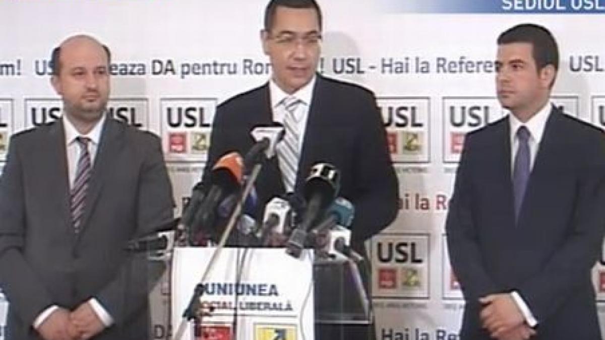 USL nu recunoaşte legitimitatea lui Băsescu. Ponta: Este un om care vrea să îşi păstreze avantajele de preşedinte