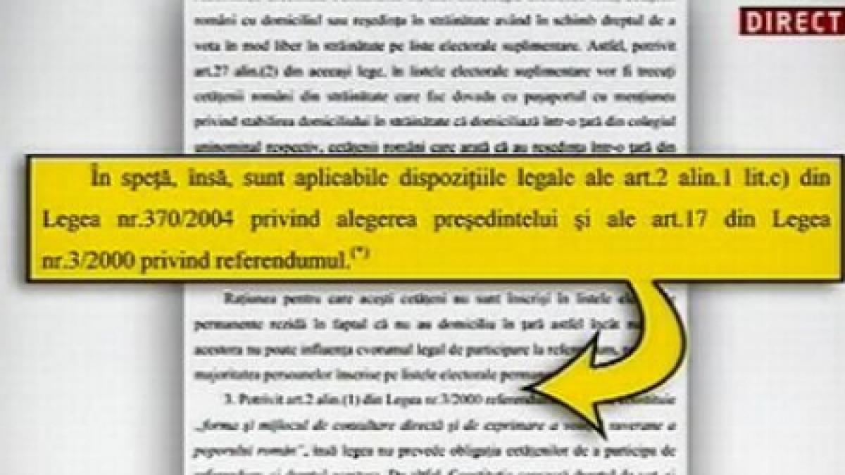 Rectificarea CC la motivarea privind referendumul din 29 iulie, publicată în Monitorul Oficial