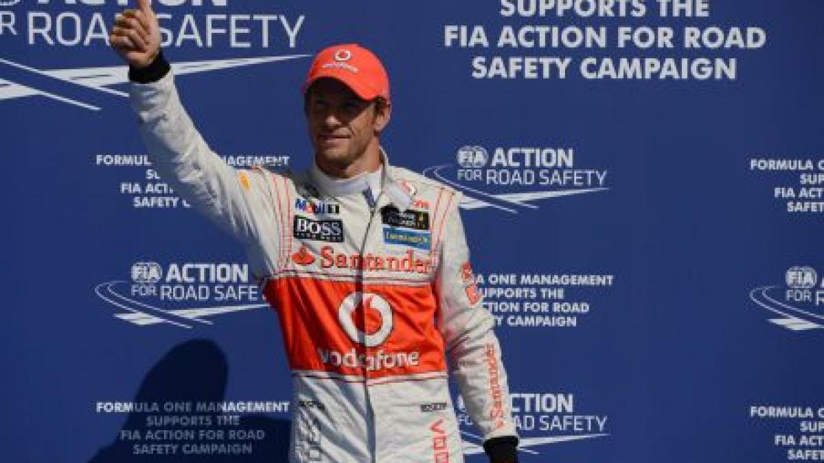 Jenson Button va pleca de pe prima poziţie a grilei de start a MP al Belgiei