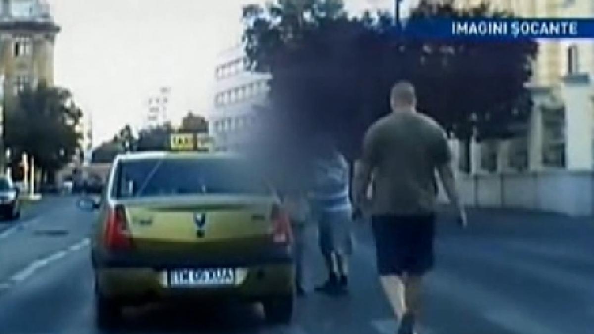 Şoferul justiţiar din Timişoara. A bătut un taximetrist care a lovit o femeie pe trecerea de pietoni