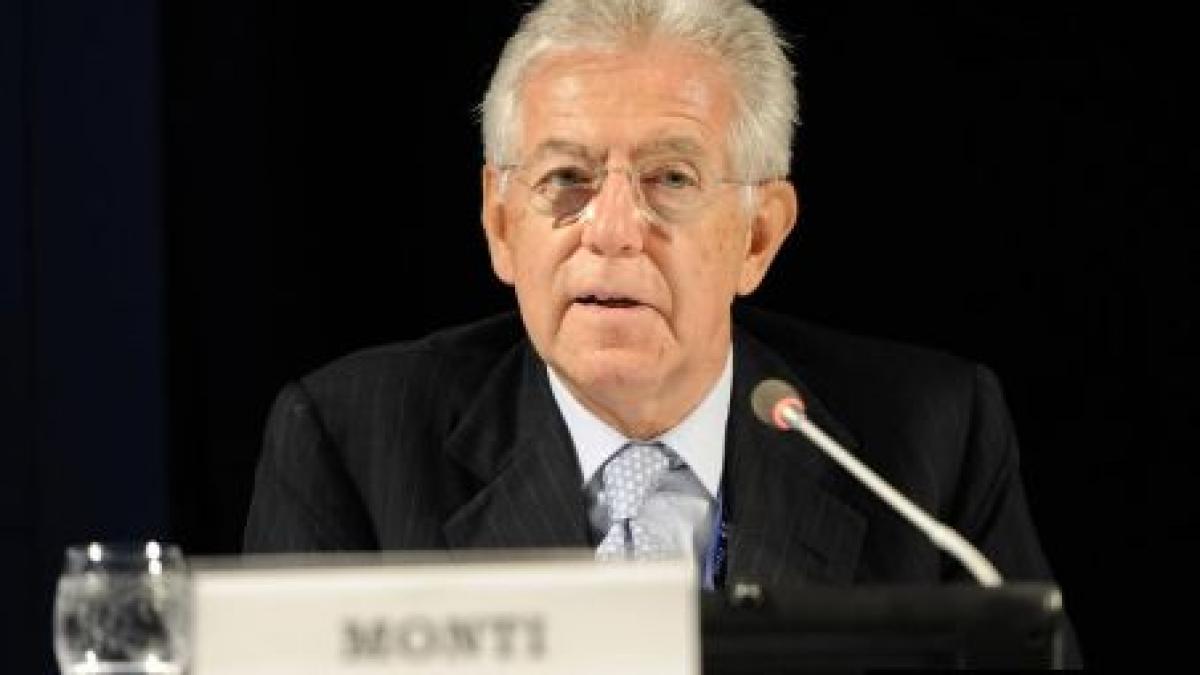 Popularitatea lui Mario Monti, în creştere în septembrie