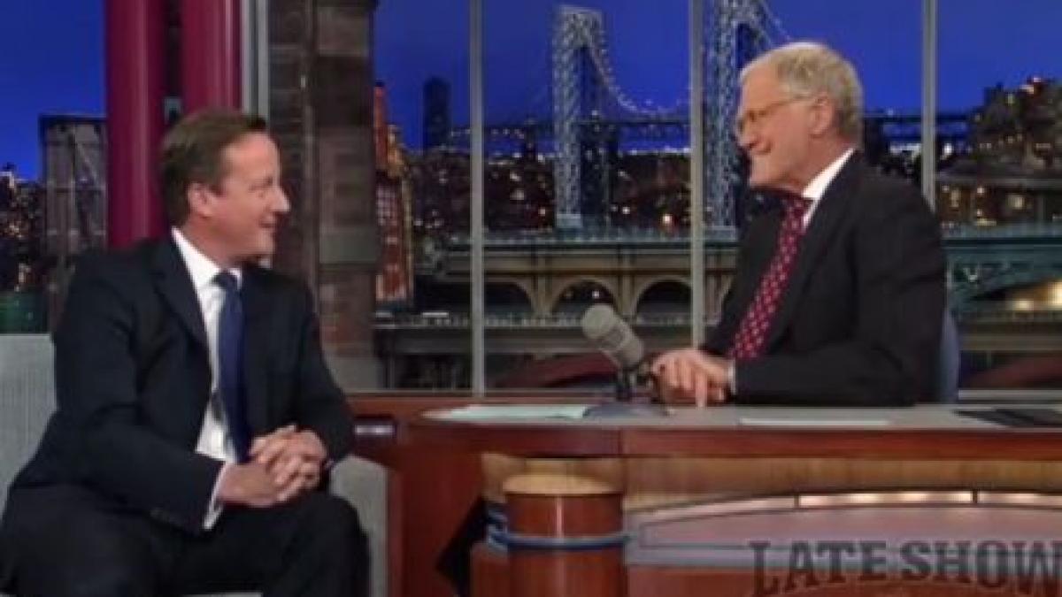 Toată presa britanică râde acum de el! David Cameron a picat testul de cetăţenie la &quot;Late Show-ul&quot; lui David Letterman