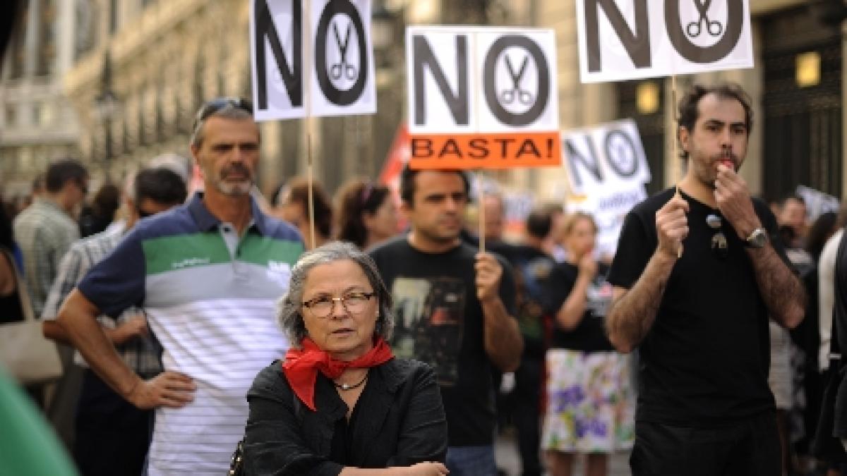 Bruxelles. Aproximativ 1.500 de persoane au manifestat împotriva austerităţii