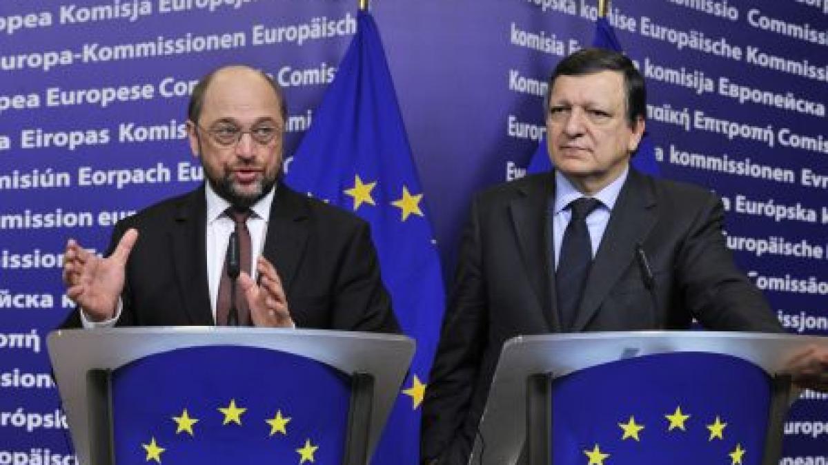 Barroso şi Schulz vin la Bucureşti pentru a discuta cu autorităţile române despre fondurile UE