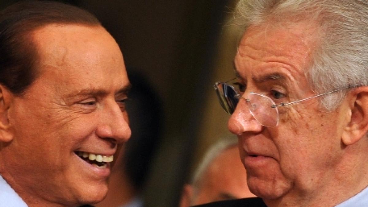 Presa italiană, îngrijorată pentru executivul lui Mario Monti, după declaraţiile lui Silvio Berlusconi