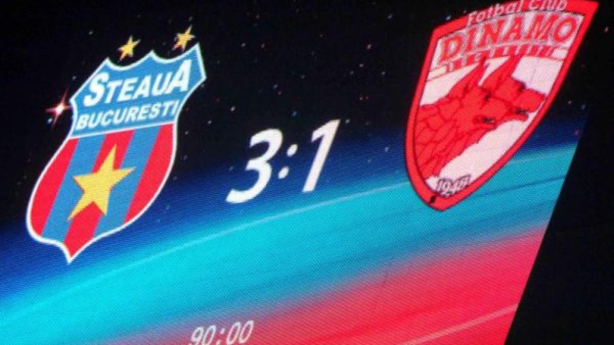 Steaua a învins cu 3-1 pe Dinamo, într-un derby cu probleme de arbitraj