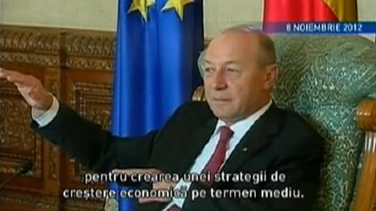 Traian Băsescu a descoperit strategia de creştere economică, care ar reduce şi deficitul la pensii